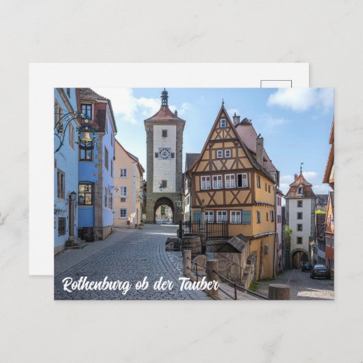 Plönlein in Rothenburg ob der Tauber (Duitsland) Briefkaart (Voorkant / Achterkant)