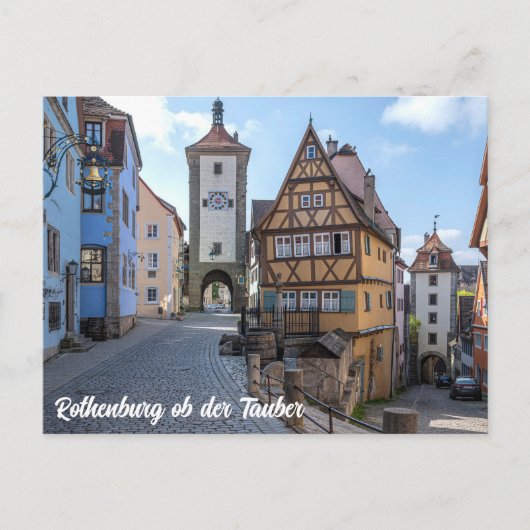 Plönlein in Rothenburg ob der Tauber (Duitsland) Briefkaart (Voorkant)