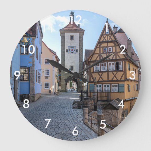 Plönlein in Rothenburg ob der Tauber (Duitsland) Grote Klok (Voorkant)