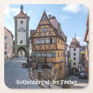 Plönlein in Rothenburg ob der Tauber (Duitsland) Kartonnen Onderzetters