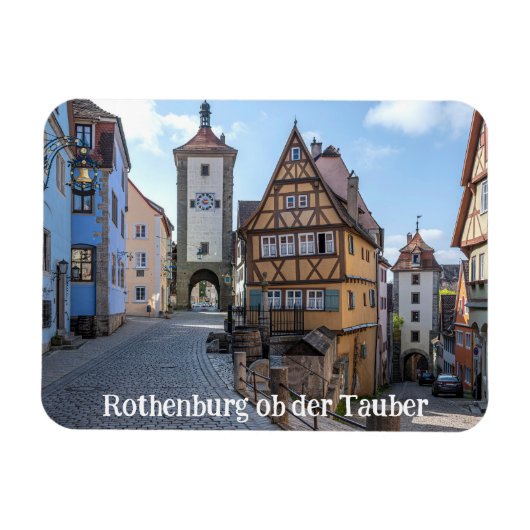 Plönlein in Rothenburg ob der Tauber (Duitsland) Magneet (Horizontaal)