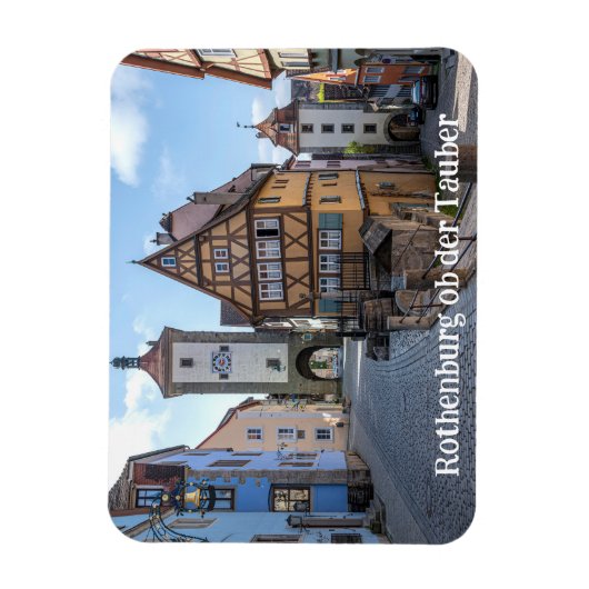 Plönlein in Rothenburg ob der Tauber (Duitsland) Magneet (Verticaal)