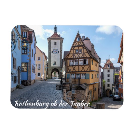 Plönlein in Rothenburg ob der Tauber (Duitsland) Magneet (Horizontaal)
