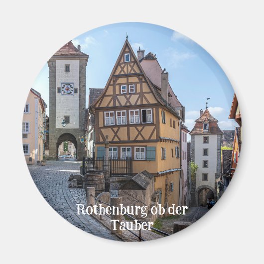 Plönlein in Rothenburg ob der Tauber (Duitsland) Magneet (Voorkant)