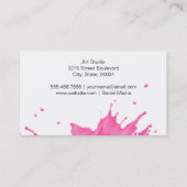 plons | expressief (heet roze) visitekaartje (Achterkant)