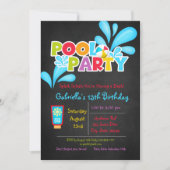 Plons Plons Kom naar ons zwembadfeest Kaart (Voorkant)