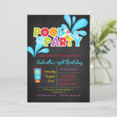 Plons Plons Kom naar ons zwembadfeest Kaart (Staand voorkant)