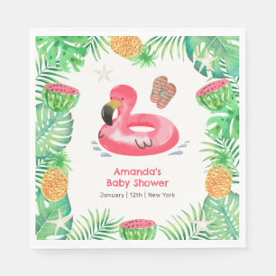 Plons Plons Tropisch Strand Zwembad Baby Shower Servet