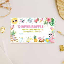 Plons Spatwater Zwembad Baby Shower Luier Raffle Informatiekaartje
