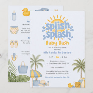 Plons Spatwater Zwembad/Strand All-In-One Baby Sho Kaart