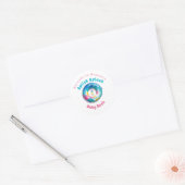 Plons Spetter Baby Borrel Zomer Baby Shower Welkom Ronde Sticker (Envelop)