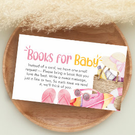 Plons Spetter Zomer Baby Shower Boeken voor Baby Informatiekaartje