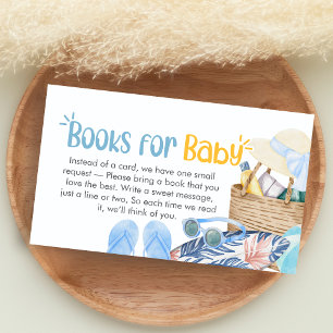 Plons Spetter Zomer Baby Shower Boeken voor Baby Informatiekaartje