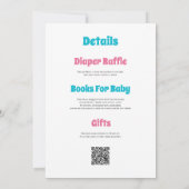 Plons Spetterende Baby Borrel QR Code Kaart (Achterkant)