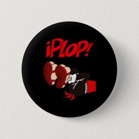 PLOP! -een historische herfst A Fun comics Chilean Ronde Button 5,7 Cm (Voorkant)