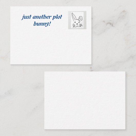 Plot Bunny door Sommer Hamilton Notitiekaartje (Voorkant / Achterkant)