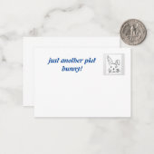 Plot Bunny door Sommer Hamilton Notitiekaartje (Voorkant / Achterkant in situ)