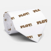 Plot Holes Fun Reading Writing Logo Fun Motto Stropdas (Opgerold)