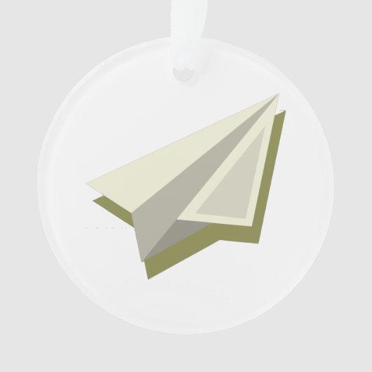 Plot Paper Plane Design Ornament (voorkant)