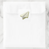 Plot Paper Plane Design Vierkante Sticker (Tas)