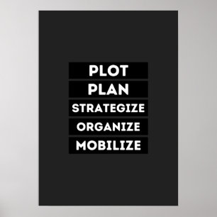 PLOT PLAN-STRATEGIE ORGANISEREN MOBILISEREN POSTER