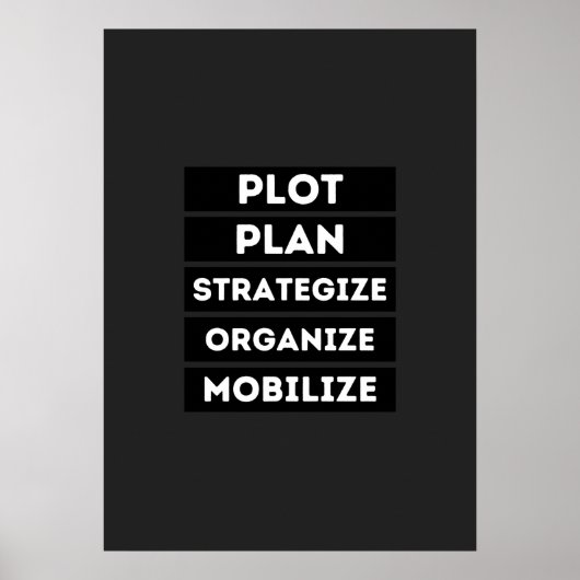 PLOT PLAN-STRATEGIE ORGANISEREN MOBILISEREN POSTER (Voorkant)