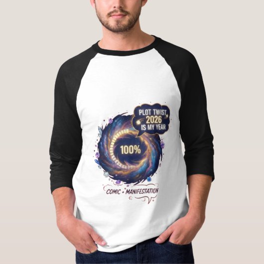 Plot Twist 2026 Is Mijn Jaar Kosmische Melkweg Mot T-shirt (Voorkant)