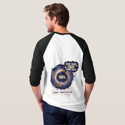 Plot Twist 2026 Is My Year Cosmic Galaxy Motivatio T-shirt (Achterkant volledig)