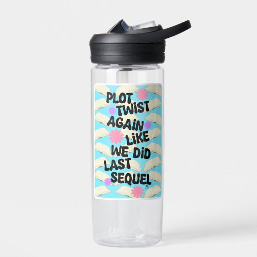Plot Twist Again Cheeky Writer Lezer Leuk motto Waterfles (Links)