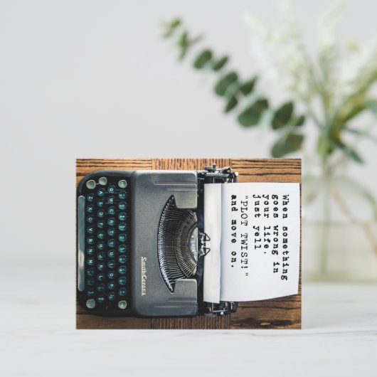 "Plot Twist" bemoedigend, inspirerend, leuk Briefk Briefkaart (Staand voorkant)