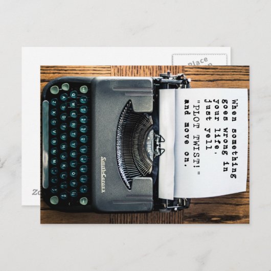 "Plot Twist" bemoedigend, inspirerend, leuk Briefk Briefkaart (Voorkant / Achterkant)