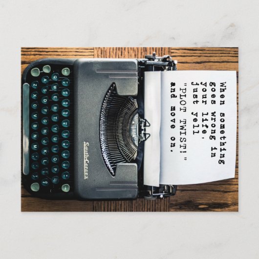 "Plot Twist" bemoedigend, inspirerend, leuk Briefk Briefkaart (Voorkant)