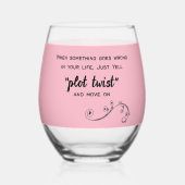 Plot Twist Button Wijnglas Zonder Voet (Voorkant)