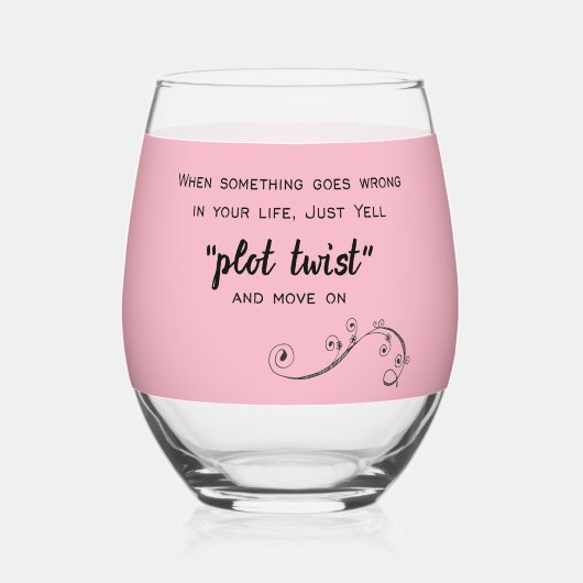 Plot Twist Button Wijnglas Zonder Voet (Achterkant)
