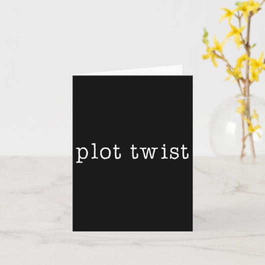 Plot Twist Grappig Kaart (Gele Bloem)
