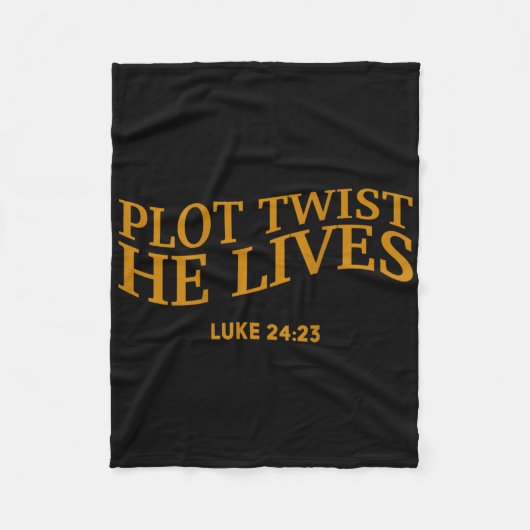 Plot Twist Hij leeft Christelijk Funny Easter God  Fleece Deken (Voorkant)