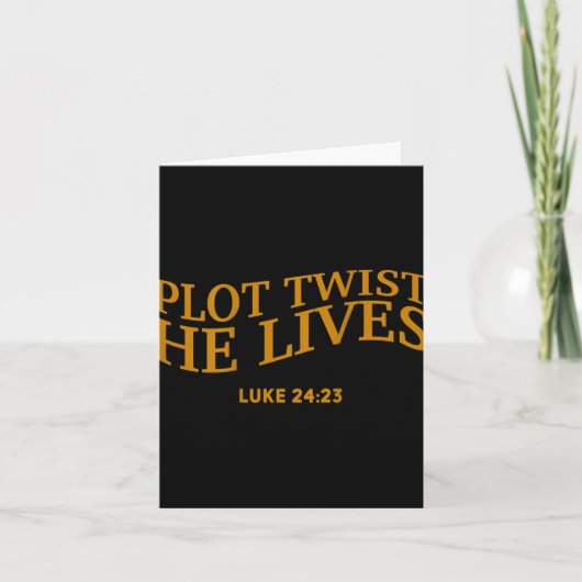 Plot Twist Hij leeft Christelijk Funny Easter God  Kaart (Voorkant)