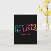 Plot Twist Hij leeft Christelijk Funny Easter God Kaart (Gele Bloem)