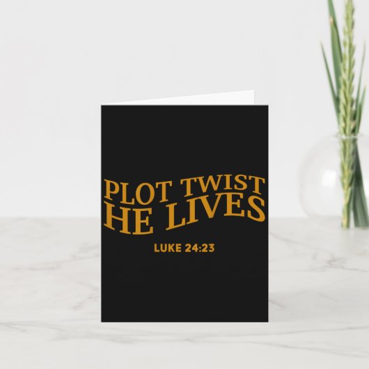 Plot Twist Hij leeft Christelijk Funny Easter God Kaart (Voorkant)
