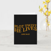 Plot Twist Hij leeft Christelijk Funny Easter God Kaart (Gele Bloem)
