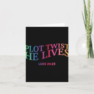 Plot Twist Hij leeft Christelijk Funny Easter God Kaart