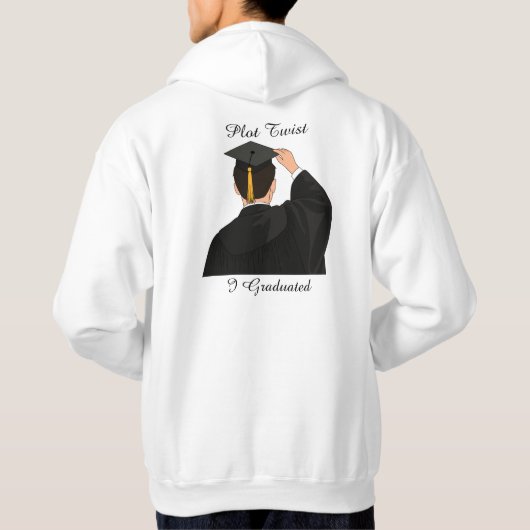 Plot Twist Ik ben Afgestudeerd Minimalistische Afs Hoodie (Achterkant)