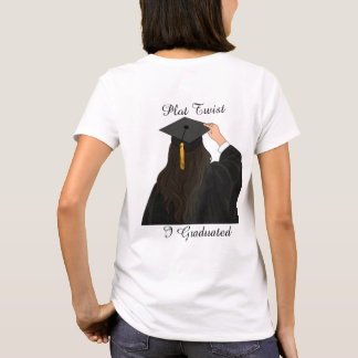 Plot Twist Ik ben Afgestudeerd Minimalistische Afs T-shirt
