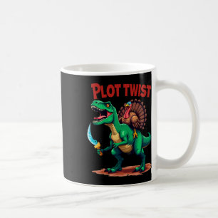 Plot Twist Kalkoen Ridder Dinosaurus T-rex Grappig Koffiemok