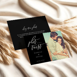 Plot Twist Modern Minimaal Calligrafie & Foto Save The Date