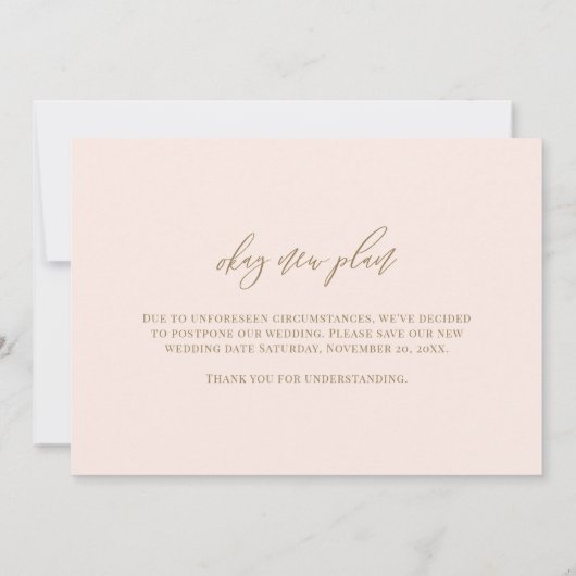 Plot Twist Modern Minimale Calligrafie & Foto Save The Date (Achterkant)