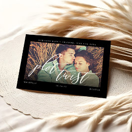 Plot Twist Modern Minimale Calligrafie & Foto Save The Date