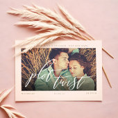 Plot Twist Modern Minimale Calligrafie & Foto Save The Date