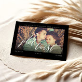 Plot Twist Modern Minimale Calligrafie & Foto Save The Date