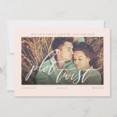 Plot Twist Moderne Minimalistische Kalligrafie & F Save The Date (Voorkant)